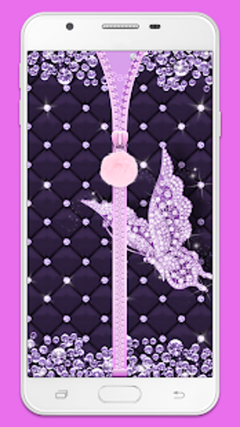 Image 0 for Zipper Lock Screen Pink B…