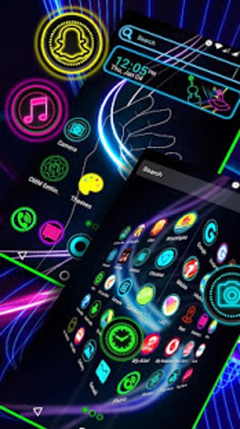 Image 0 for Neon Launcher Theme
