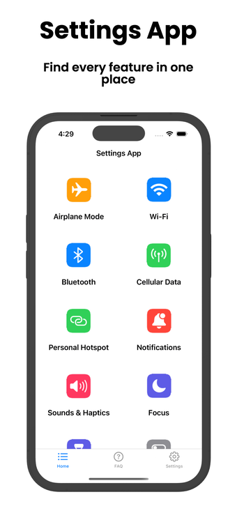 Image 0 for Settings App For Phone