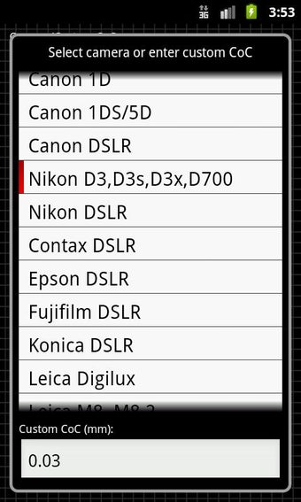 Imagen 1 para DoF Calc