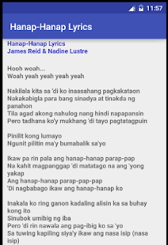 Image 0 for Hanap-Hanap Lyrics