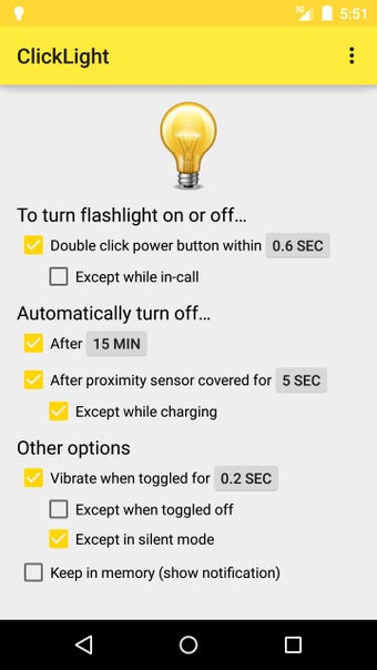 Imagen 1 para ClickLight Flashlight