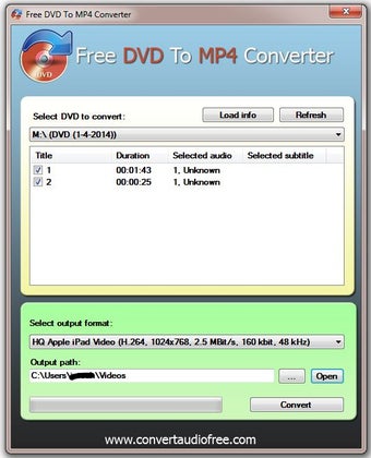 Imagen 0 para Free DVD to MP4 Converter