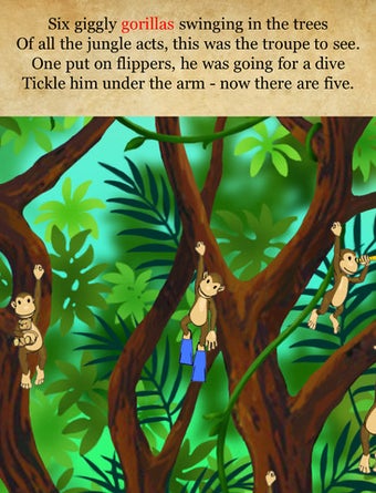 Image 3 for Ten Giggly Gorillas story…