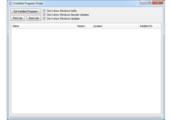 Image 0 for Installed Program Finder