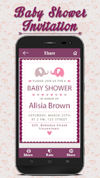 Imagen 3 para Baby Shower Invitation Ca…