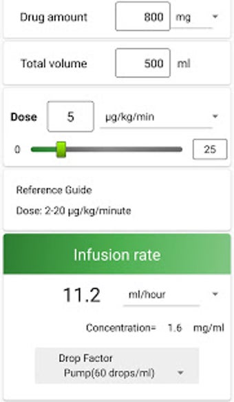 Image 0 for Super Infusion Calculator