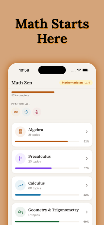 Imagen 0 para Math Zen: Practice & Mast…