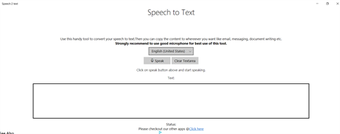 Imagen 1 para Speech 2 text for Windows…