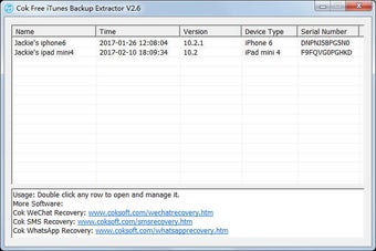 Image 0 for Cok Free iTunes Backup Ex…