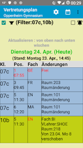 Image 1 for Vertretungsplan Oppenheim…