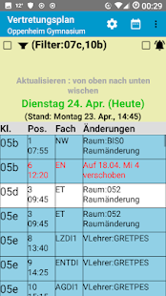 Image 2 for Vertretungsplan Oppenheim…