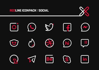 Imagen 1 para RedLine Icon Pack : LineX…
