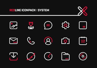 Imagen 2 para RedLine Icon Pack : LineX…