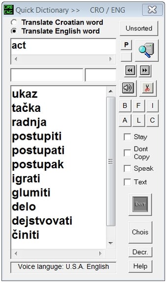 Image 1 for English Croatian Dictiona…