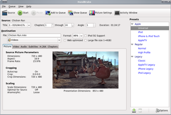 Imagen 0 para HandBrake for Fedora (64-…