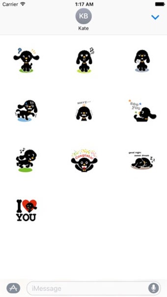 Image 1 for Black Toy Poodle Dog Stic…