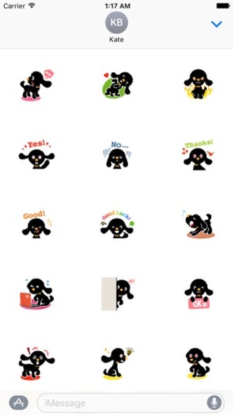 Image 0 for Black Toy Poodle Dog Stic…