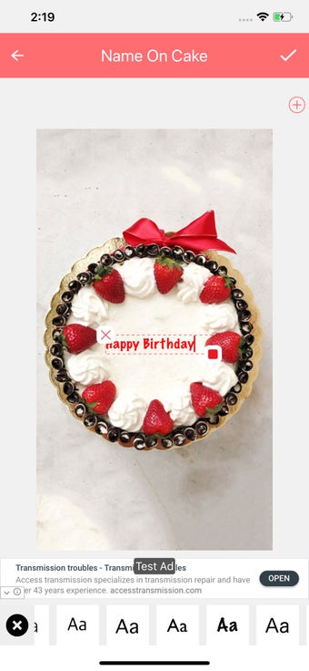 Image 3 for Write Name on Cake