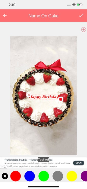 Image 2 for Write Name on Cake