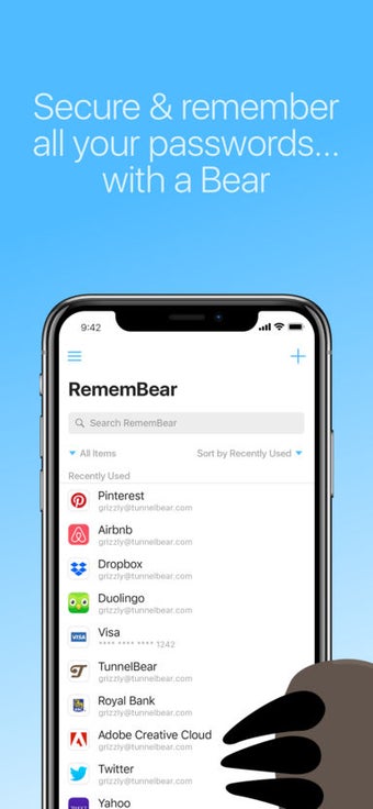 Image 1 for RememBear: Password Manag…