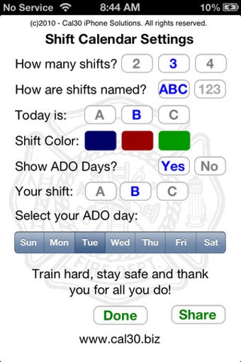 Image 2 for Shift Calendar