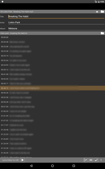 Imagen 2 para Lyrics Editor for LRC