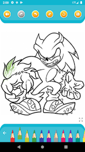 Image 0 for coloring book for sonic