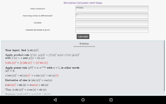 Imagen 0 para Derivative Calculator