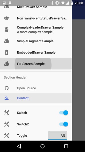 Image 1 for MaterialDrawer Sample