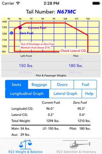 Image 0 for R22 Weight & Balance
