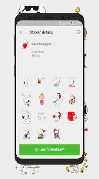 Imagen 2 para Cute Snoopy Stickers For …