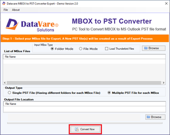 Imagen 0 para DataVare MBOX to PST Conv…