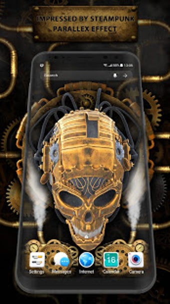 Image 1 for 3D Golden Flaming Skull L…