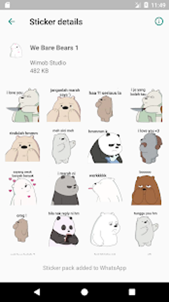 Image 3 for We Bare Bears Stickers fo…