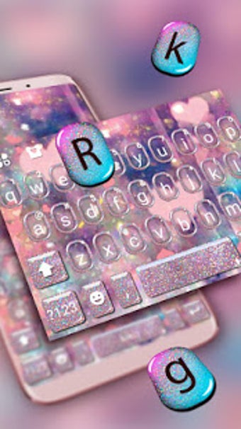 Image 3 for Rose Gold Heart Keyboard …