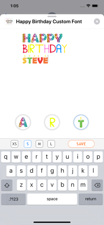 Image 2 for Happy Birthday CUstom FON…