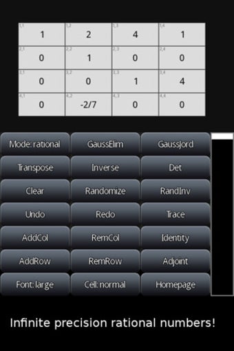 Image 0 for Exact Matrix Solver