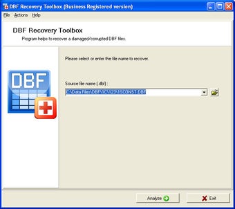 Image 0 for DBF Recovery Toolbox