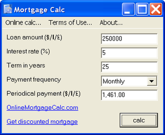 Image 0 for MortgageCalc