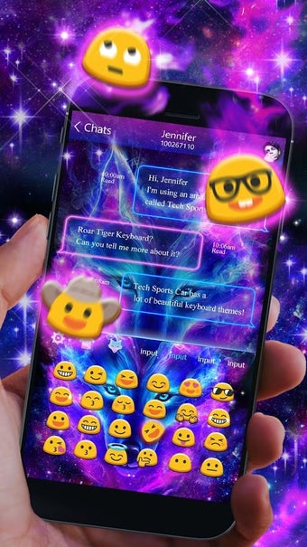 Imagen 2 para Galaxy Wolf Keyboard Them…