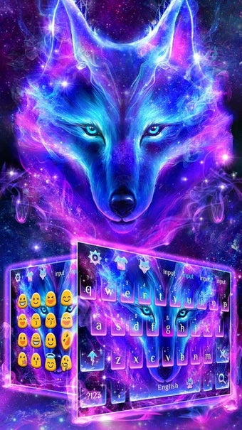 Image 2 for Galaxy Wolf Keyboard Them…