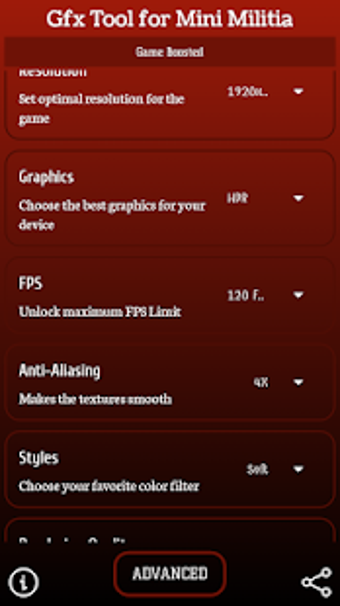 Imagen 1 para GFX TOOL FOR MINI MILITIA…
