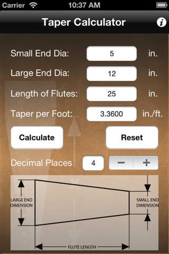 Image 0 for Taper Calculator