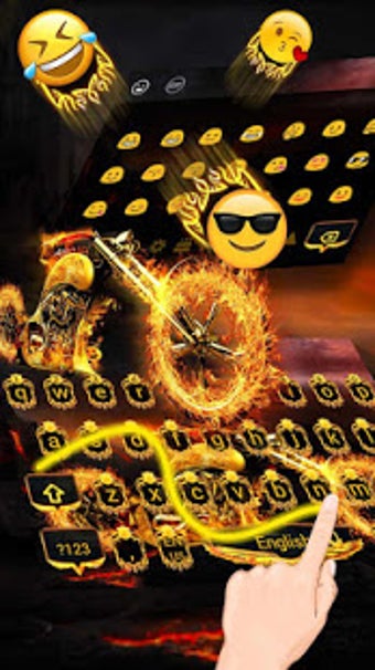 Image 1 for Fire Bike Keyboard Theme