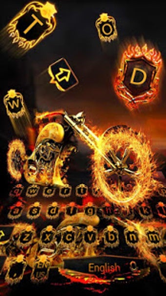 Image 2 for Fire Bike Keyboard Theme