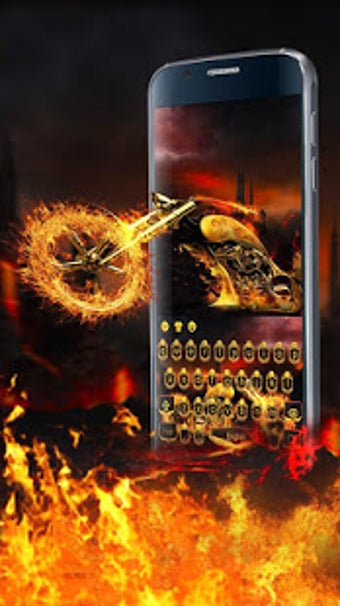 Image 0 for Fire Bike Keyboard Theme
