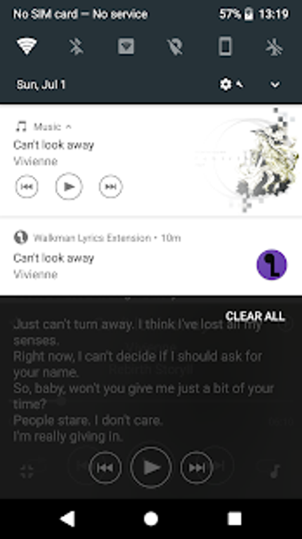 Image 2 for Walkman Lyrics Extension