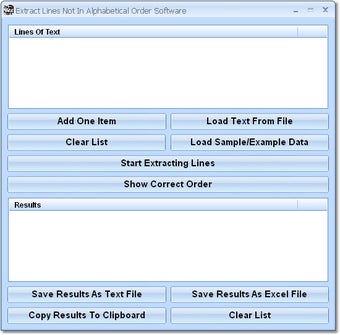 Image 0 for Extract Lines Not In Alph…