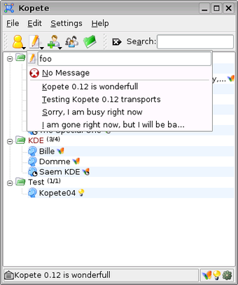 Image 1 for Kopete for Linux